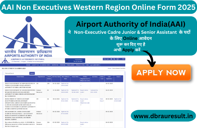 AAI Non Executives Western Region Online Form 2025