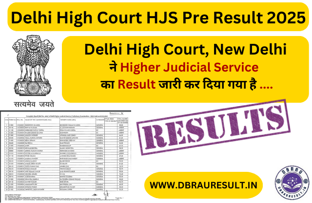 Delhi High Court HJS Pre Result 2025