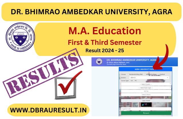 M.A. Education First & Third Semester Result 2025