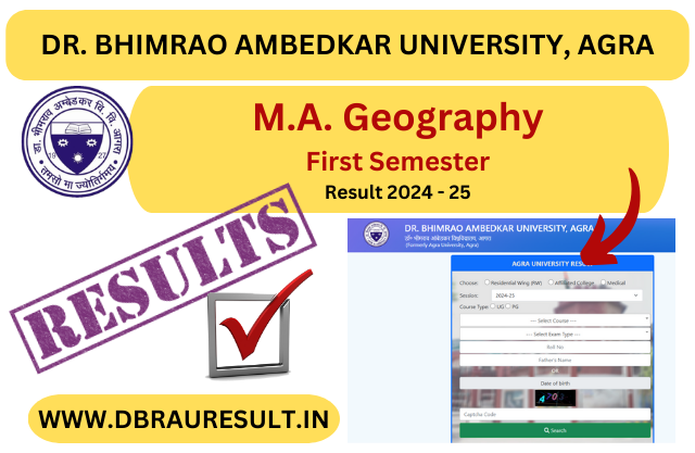 M.A. Geography First Semester Result 2025