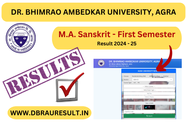 M.A. Sanskrit First Semester Result 2025
