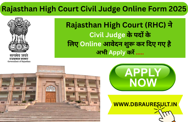 Rajasthan High Court Civil Judge Online Form 2025