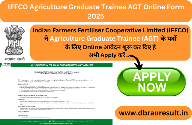 IFFCO Agriculture Graduate Trainee AGT Online Form 2025