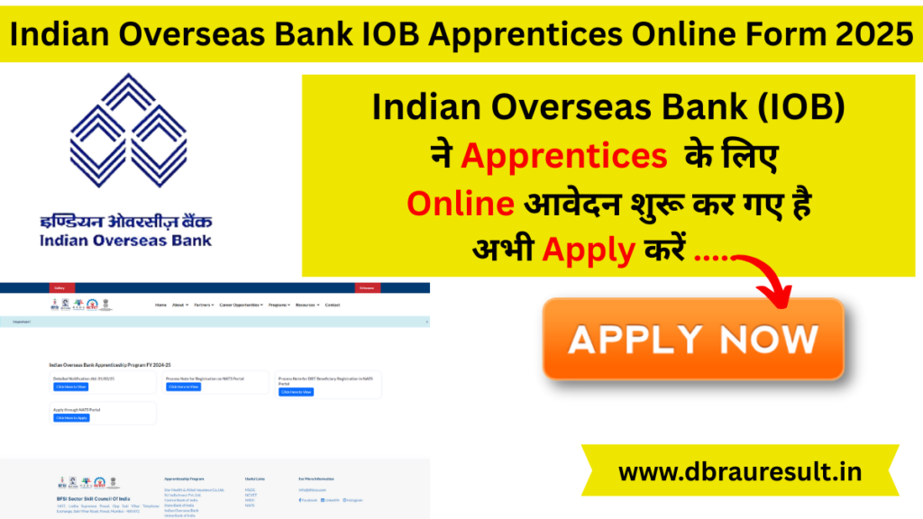Indian Overseas Bank IOB Apprentices Online Form 2025