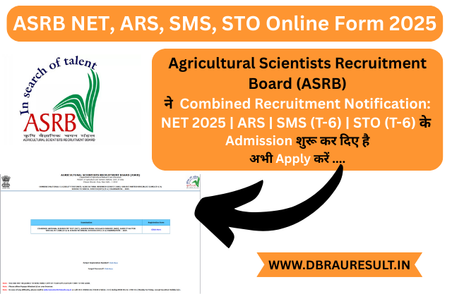 ASRB NET, ARS, SMS, STO Online Form 2025