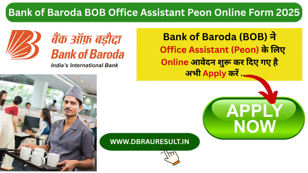 Bank of Baroda BOB Office Assistant Peon Online Form 2025