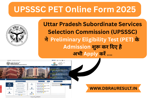 UPSSSC PET Online Form 2025