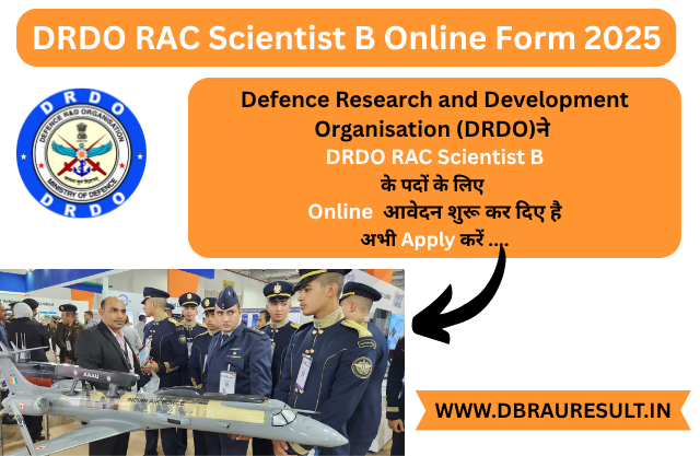 DRDO RAC Scientist B Online Form 2025