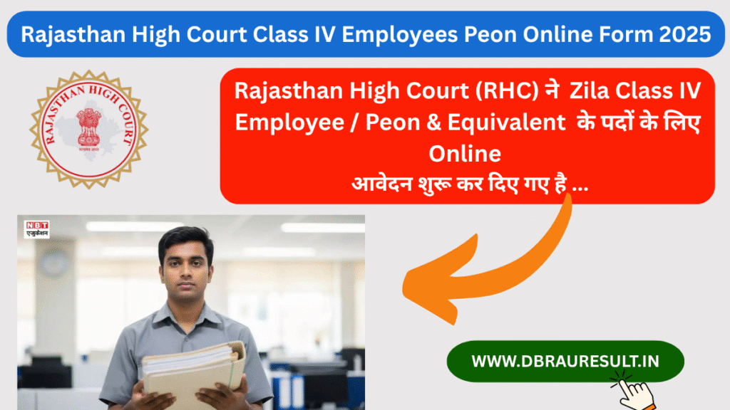 Rajasthan High Court Class IV Employees Peon Online Form 2025