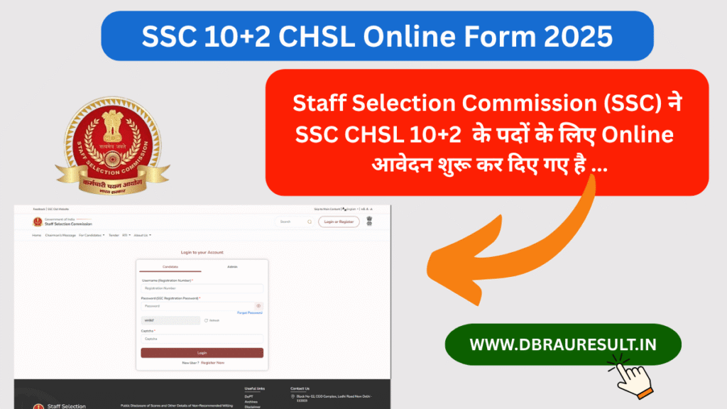 SSC 10+2 CHSL Online Form 2025