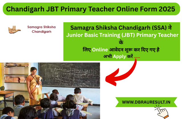 Chandigarh JBT Primary Teacher Online Form 2025