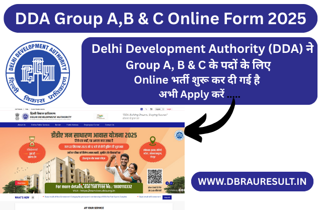 DDA Group A,B & C Online Form 2025