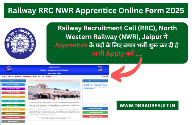 Railway RRC NWR Apprentice Online Form 2025