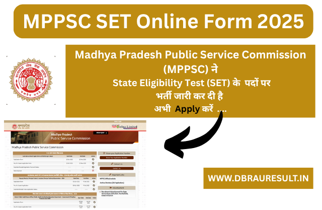 MPPSC SET Online Form 2025