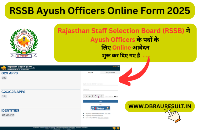 RSSB Ayush Officers Online Form 2025