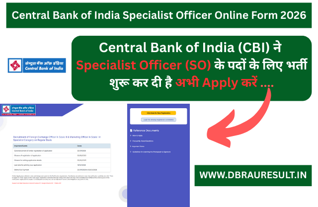 Central Bank of India Specialist Officer Online Form 2026