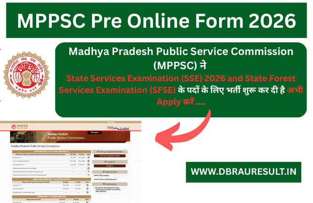 MPPSC Pre Online Form 2026