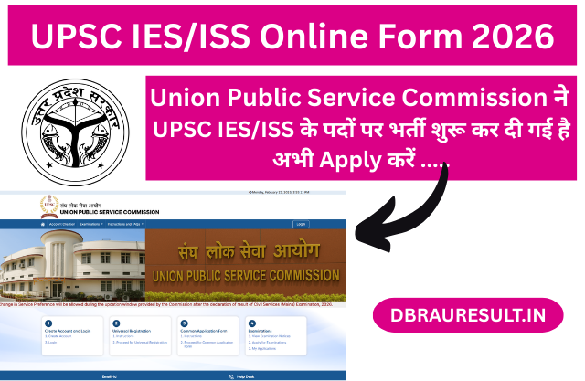 UPSC IES/ISS Online Form 2026