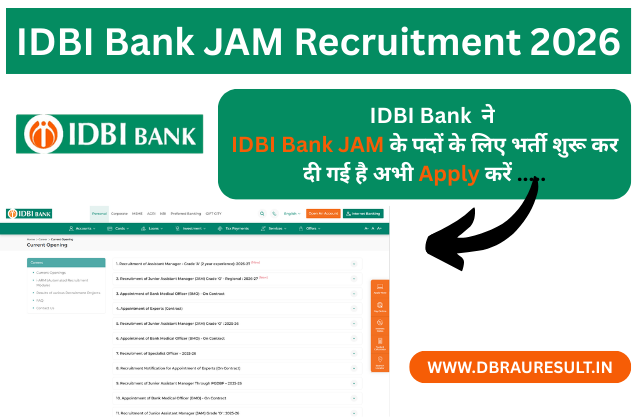 IDBI Bank JAM Recruitment 2026