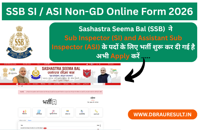 SSB SI / ASI Non-GD Online Form 2026
