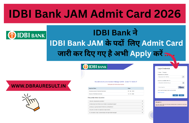 IDBI Bank JAM Admit Card 2026