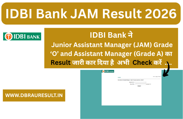 IDBI Bank JAM Result 2026
