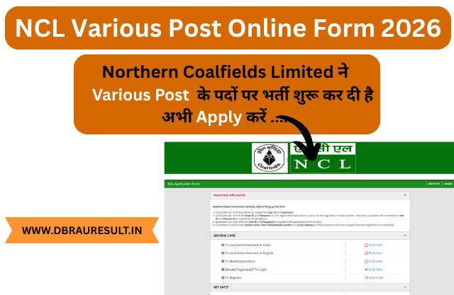 NCL Various Post Online Form 2026