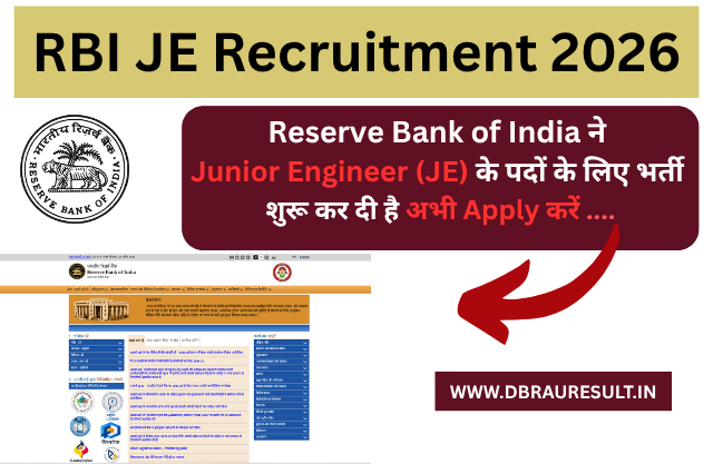 RBI JE Recruitment 2026