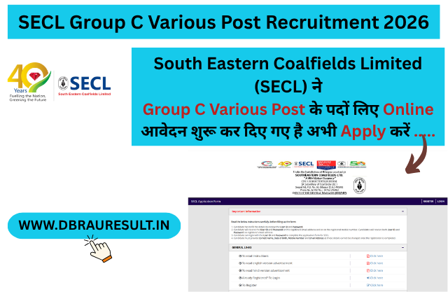 SECL Group C Various Post Recruitment 2026
