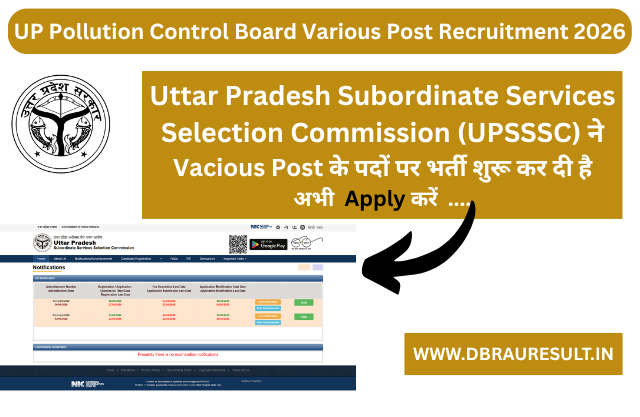 UP Pollution Control Board Various Post Recruitment 2026