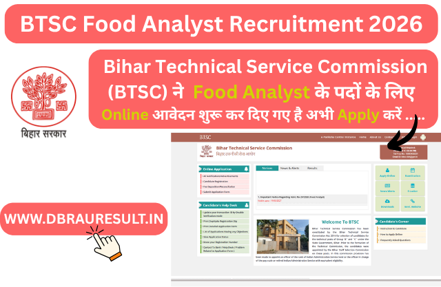 BTSC Food Analyst Recruitment 2026