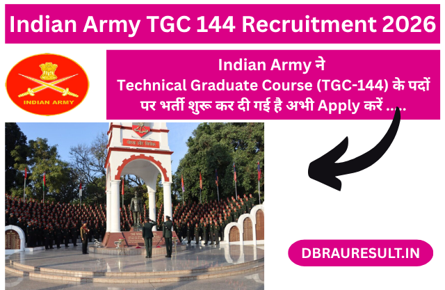 Indian Army TGC 144 Recruitment 2026