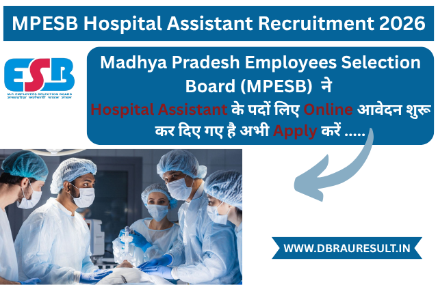 MPESB Hospital Assistant Recruitment 2026