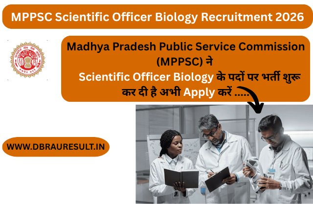 MPPSC Scientific Officer Biology Recruitment 2026