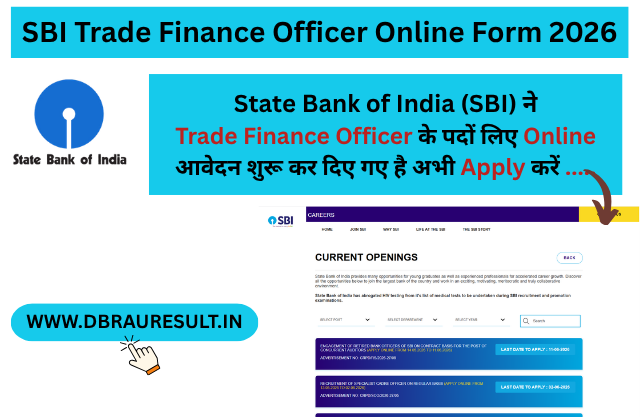 SBI Trade Finance Officer Online Form 2026