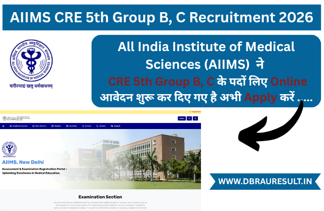 AIIMS CRE 5th Group B, C Recruitment 2026