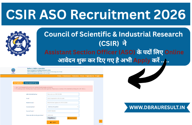 CSIR ASO Recruitment 2026