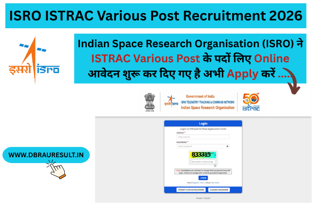 ISRO ISTRAC Various Post Recruitment 2026