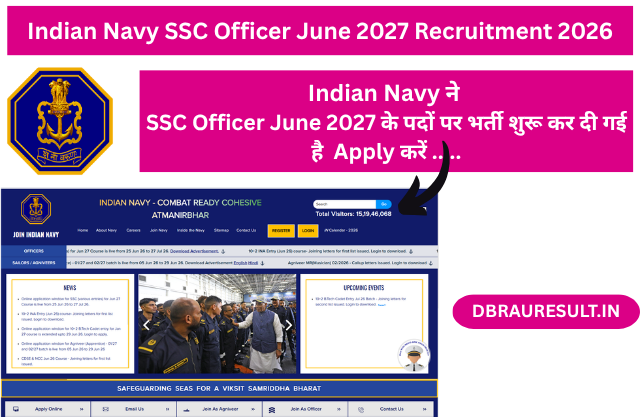 Indian Navy SSC Officer June 2027 Recruitment 2026