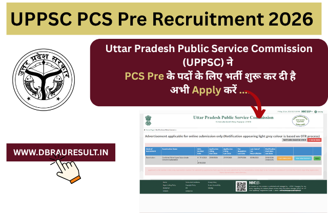 UPPSC PCS Pre Recruitment 2026 