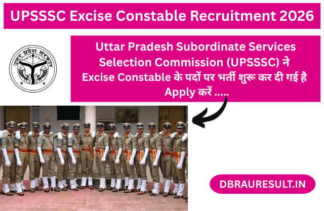 UPSSSC Excise Constable Recruitment 2026