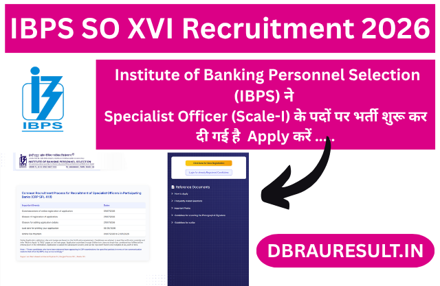 IBPS SO XVI Recruitment 2026