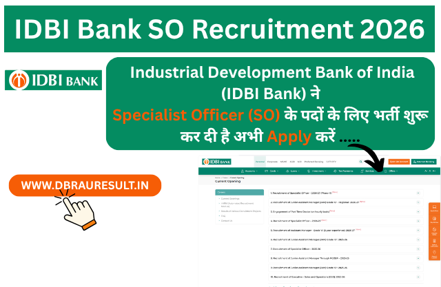 IDBI Bank SO Recruitment 2026