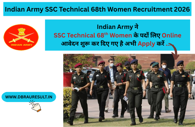 Indian Army SSC Technical 68th Women Recruitment 2026