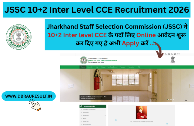 JSSC 10+2 Inter Level CCE Recruitment 2026