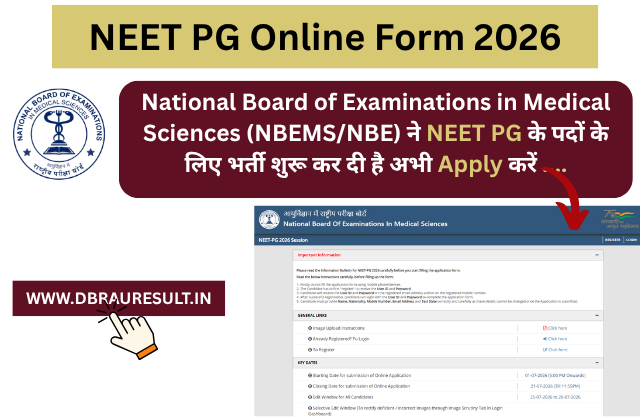 NEET PG Online Form 2026