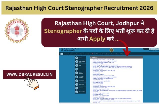 Rajasthan High Court Stenographer Recruitment 2026