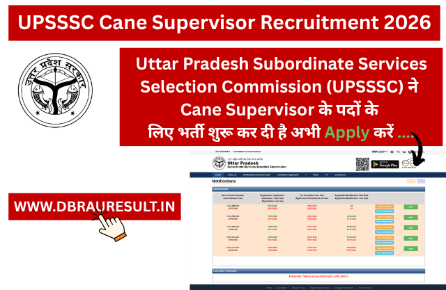UPSSSC Cane Supervisor Recruitment 2026