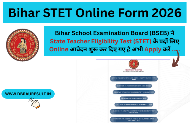 Bihar STET Online Form 2026