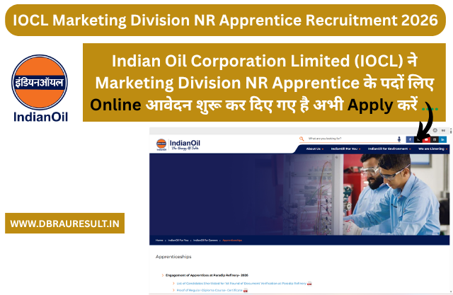 IOCL Marketing Division NR Apprentice Recruitment 2026